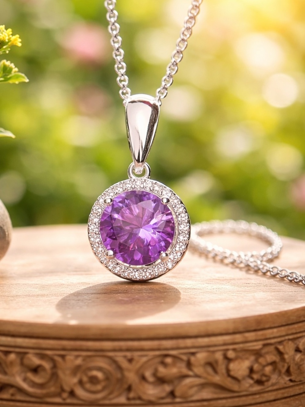 Color Change Alexandrite Pendant Sterling Silver or 18k Rose Gold Vermeil